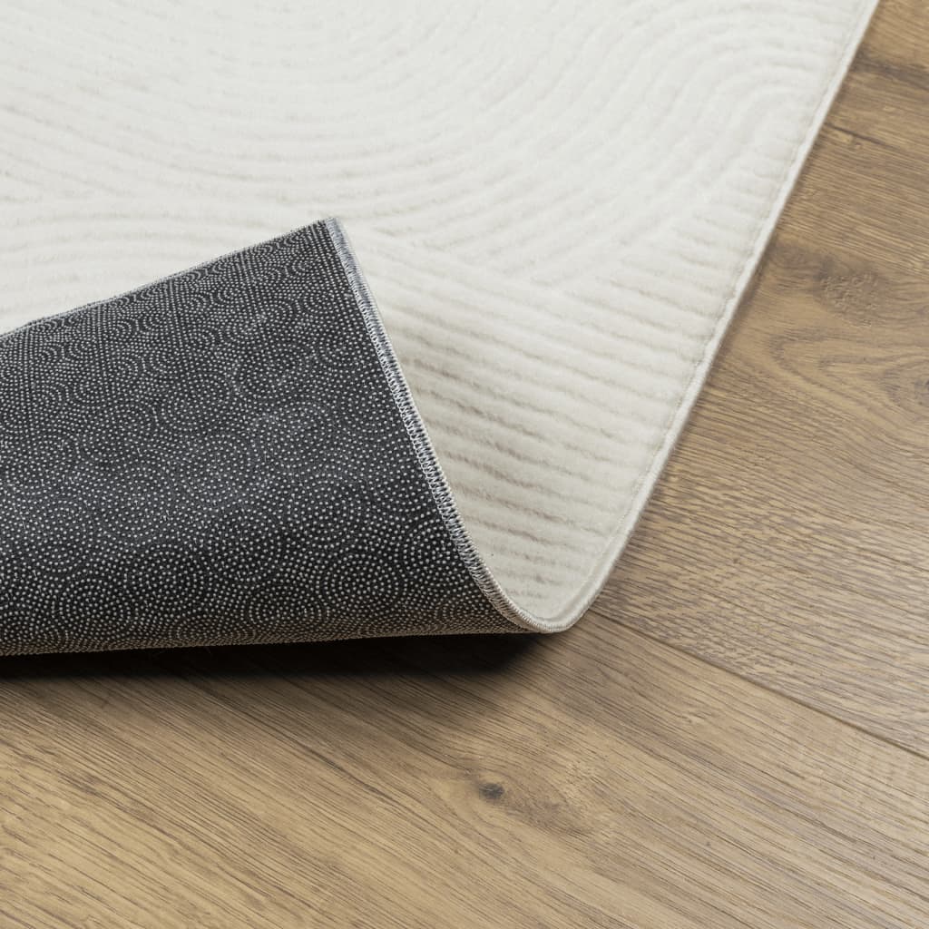 vidaXL Rug IZA Short Pile Scandinavian Look Cream 140x200 cm 5