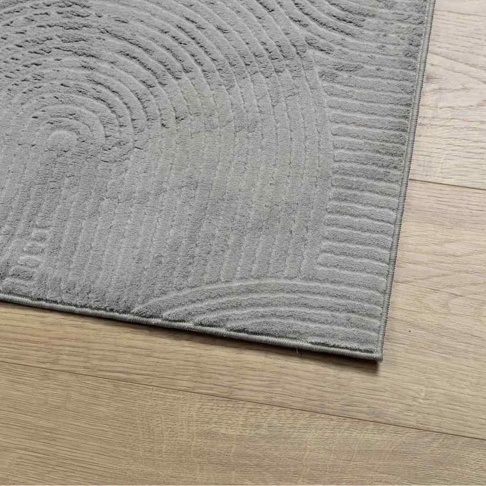 Rug IZA Short Pile Scandinavian Look Grey 80 x 150 cm