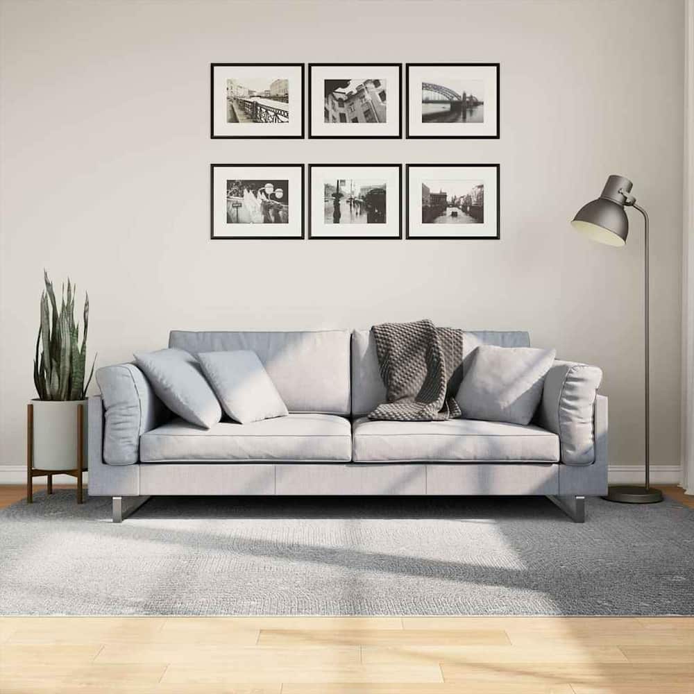 Rug IZA Short Pile Scandinavian Look Grey 160 x 230 cm
