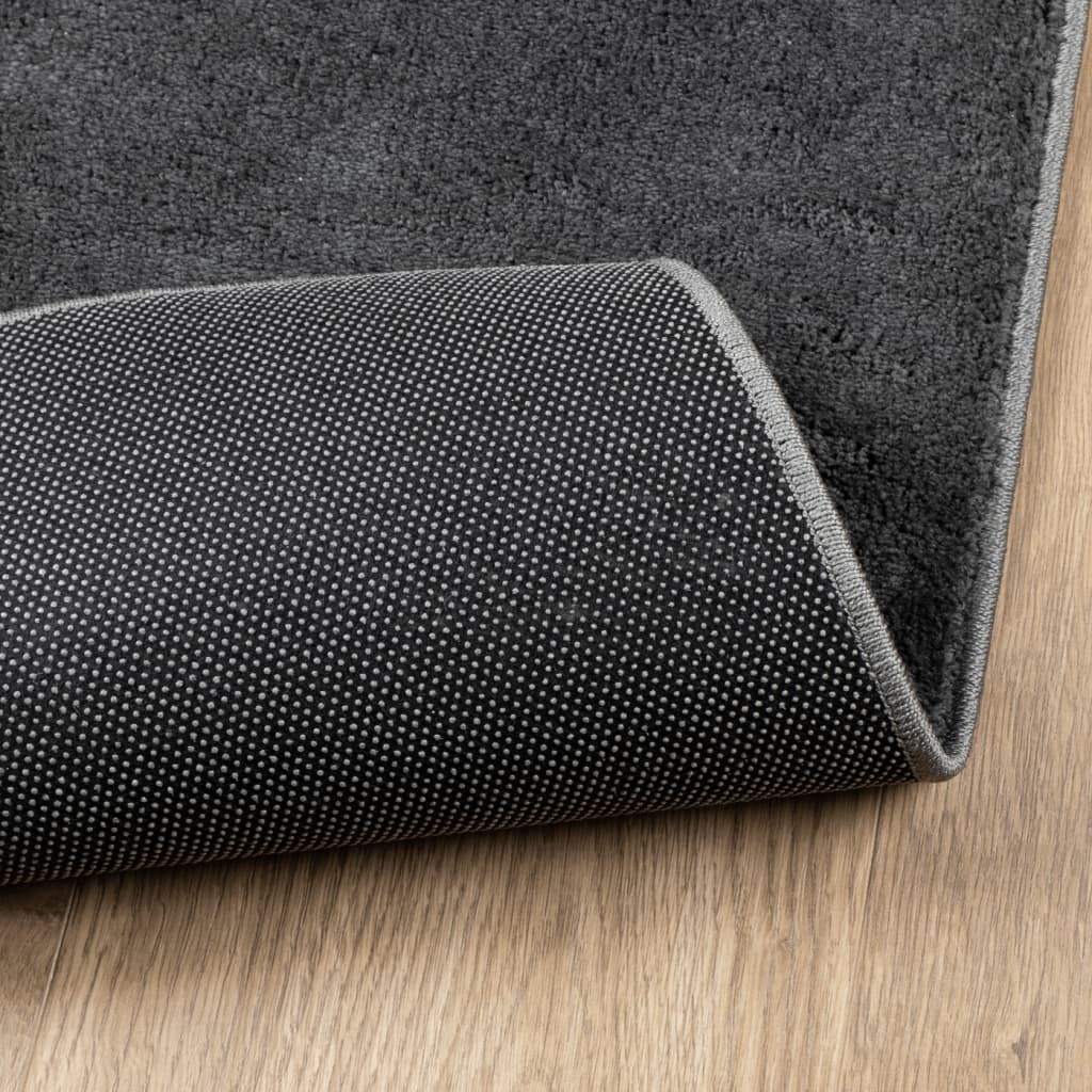 vidaXL Rug OVIEDO Short Pile Anthracite 120x120 cm 5