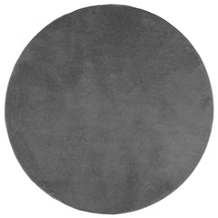 vidaXL Rug OVIEDO Short Pile Anthracite Ø 160 cm 2