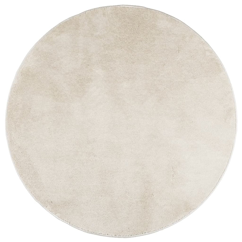 Rug OVIEDO Short Pile Beige Ø 240 cm