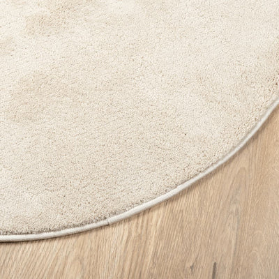 Rug OVIEDO Short Pile Beige Ø 240 cm