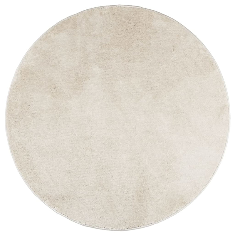 Rug OVIEDO Short Pile Beige Ø 280 cm