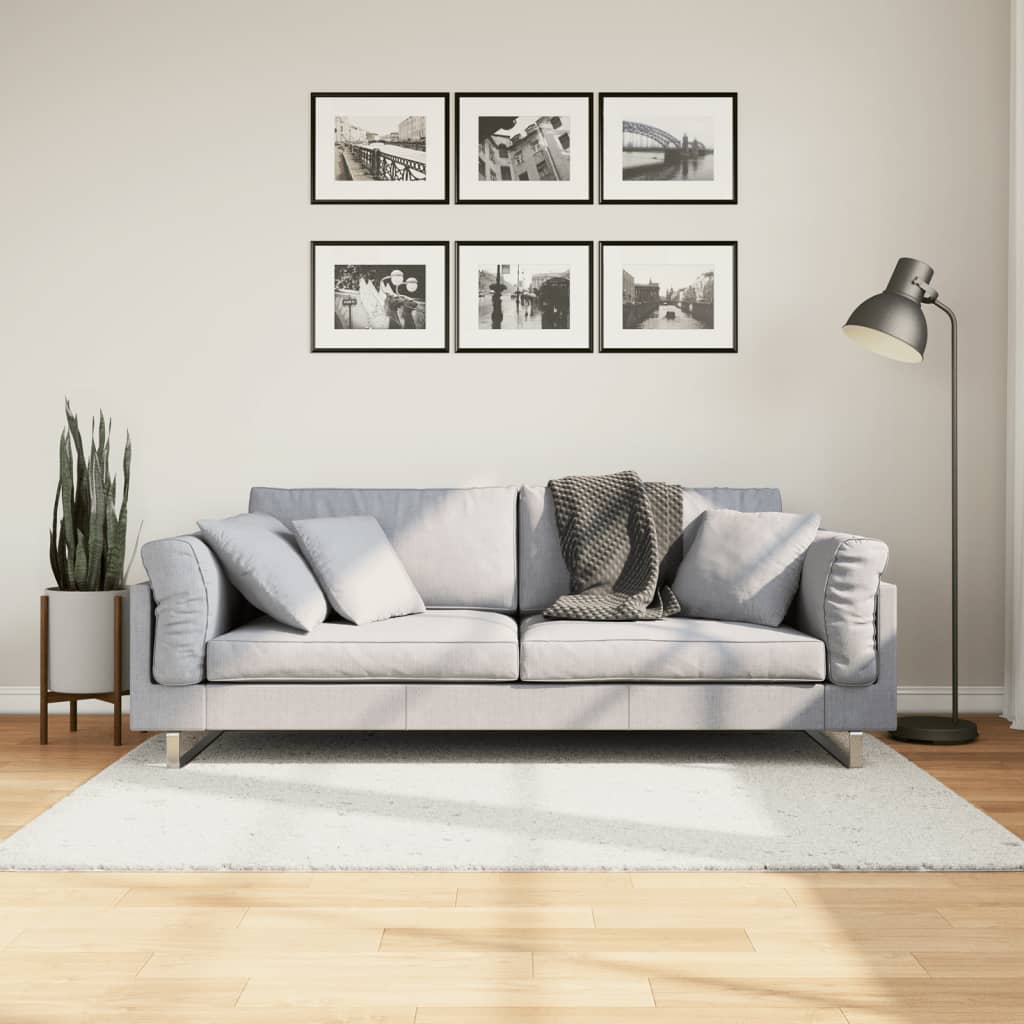 vidaXL Rug OVIEDO Short Pile Cream 120x120 cm 1