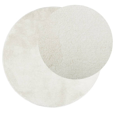 Rug OVIEDO Short Pile Cream Ø 120 cm