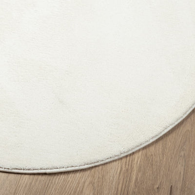 Rug OVIEDO Short Pile Cream Ø 120 cm