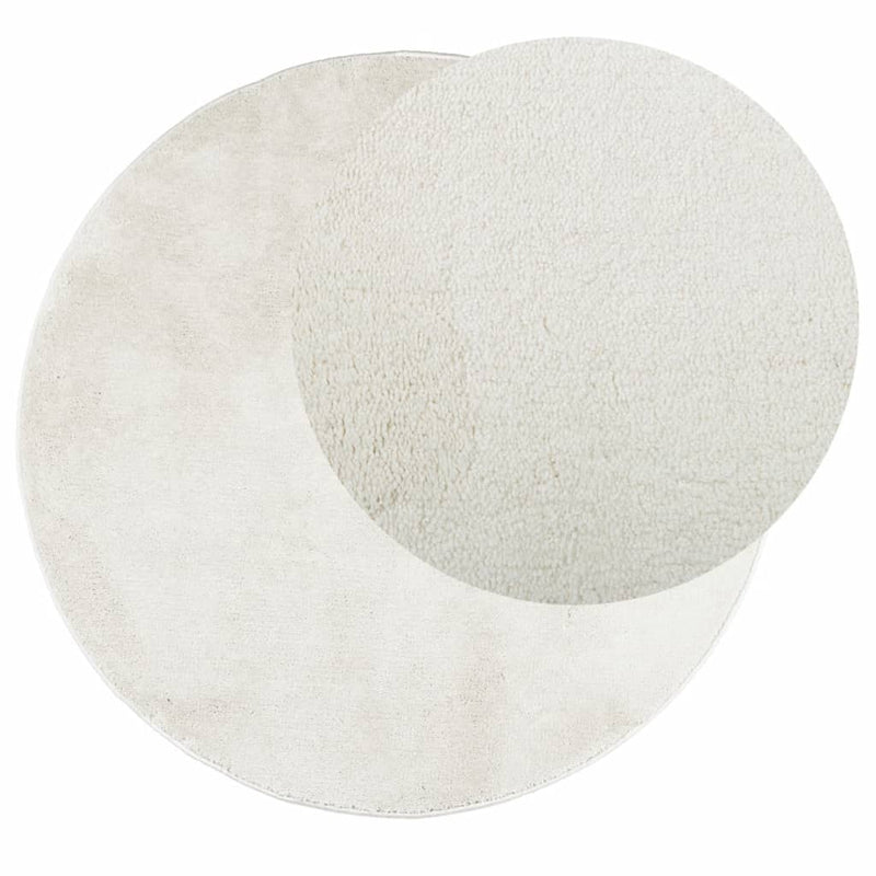 Rug OVIEDO Short Pile Cream Ø 200 cm