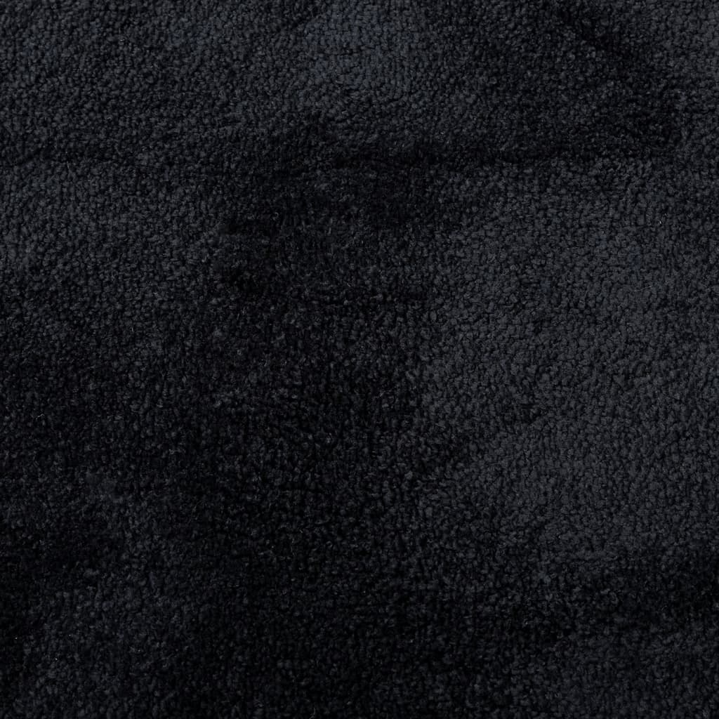 vidaXL Rug OVIEDO Short Pile Black 120x120 cm 2