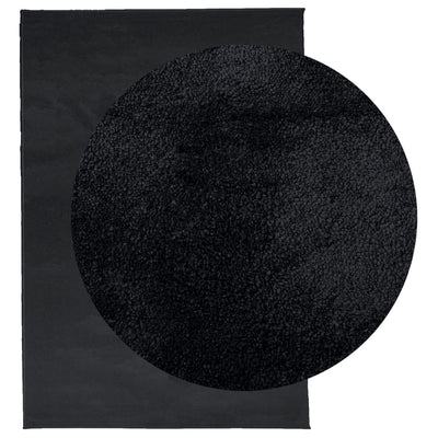 Rug OVIEDO Short Pile Black 300x400 cm