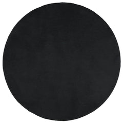 vidaXL Rug OVIEDO Short Pile Black Ø 120 cm 2