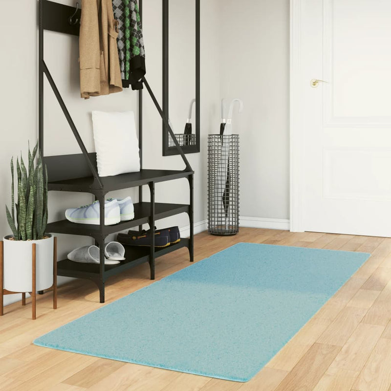 Rug OVIEDO Short Pile Green 80x200 cm