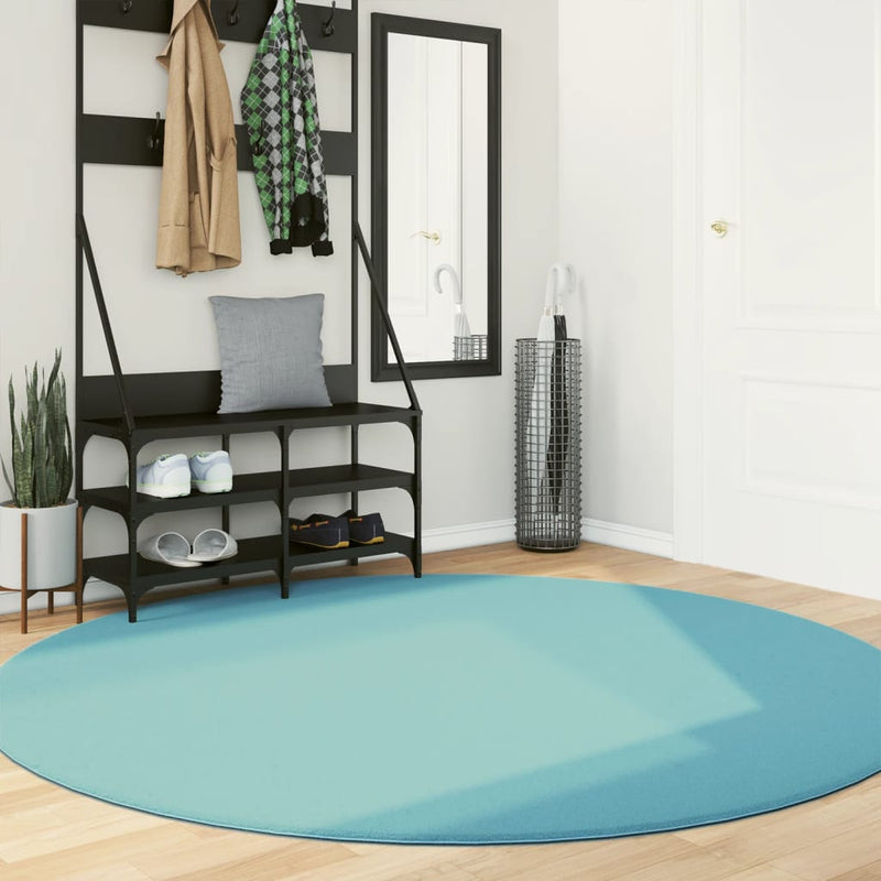 Rug OVIEDO Short Pile Green Ø 200 cm