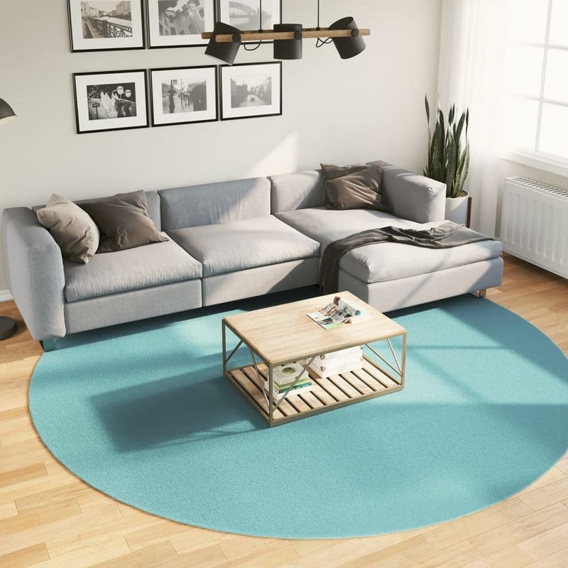 Rug OVIEDO Short Pile Green Ø 280 cm