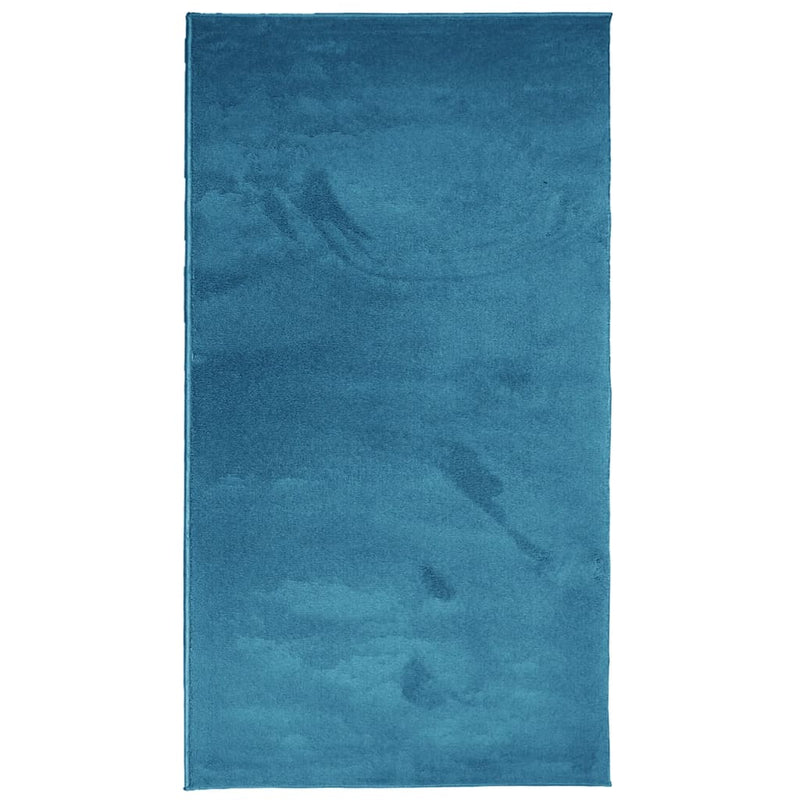 Rug OVIEDO Short Pile Turquoise 80x150 cm