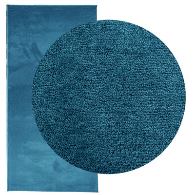 Rug OVIEDO Short Pile Turquoise 100x200 cm