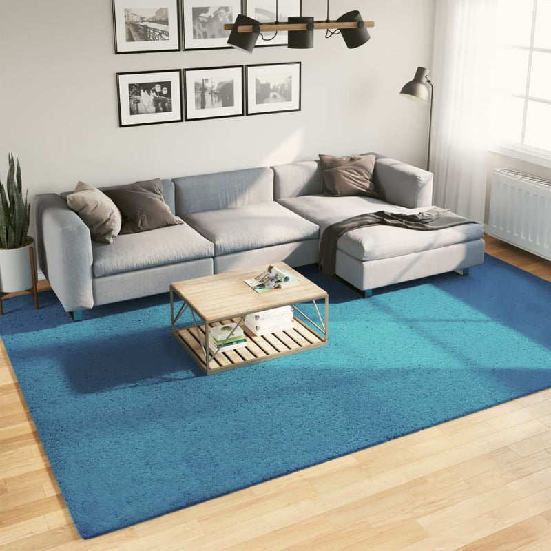 Rug OVIEDO Short Pile Turquoise 240x340 cm