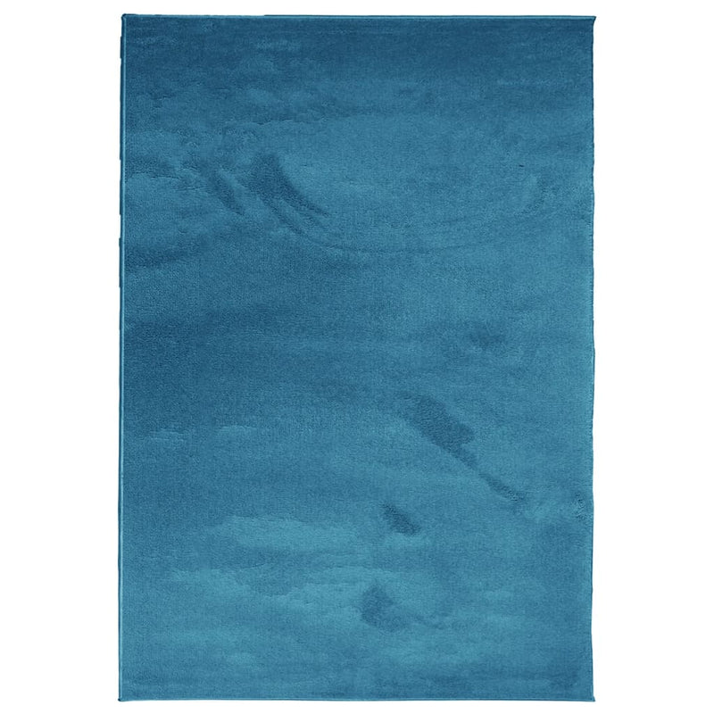 Rug OVIEDO Short Pile Turquoise 300x400 cm