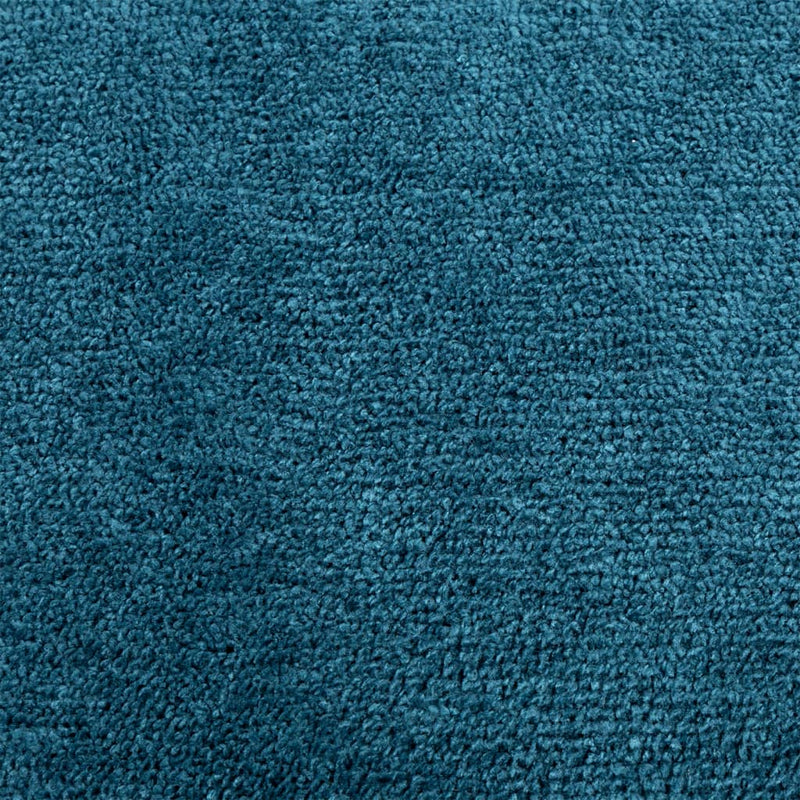 Rug OVIEDO Short Pile Turquoise Ø 120 cm