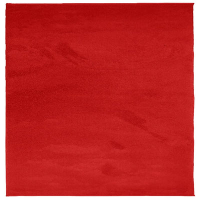 Rug OVIEDO Short Pile Red 120x120 cm