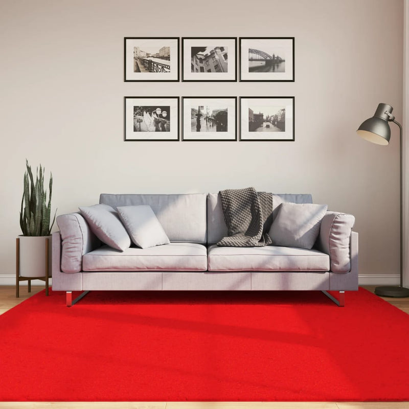 Rug OVIEDO Short Pile Red 200x200 cm