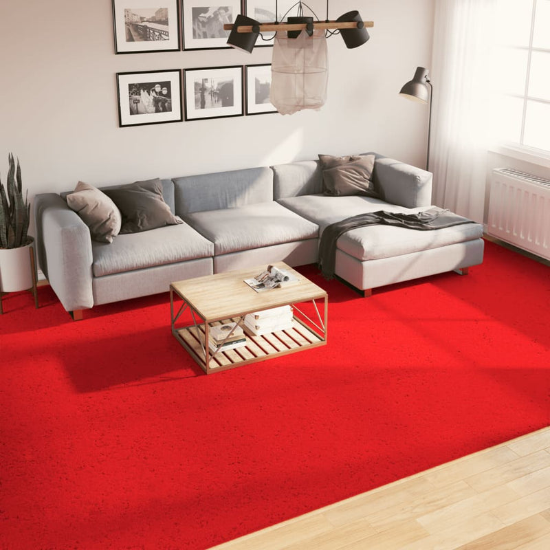 Rug OVIEDO Short Pile Red 300x400 cm