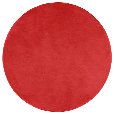 Rug OVIEDO Short Pile Red Ø 120 cm