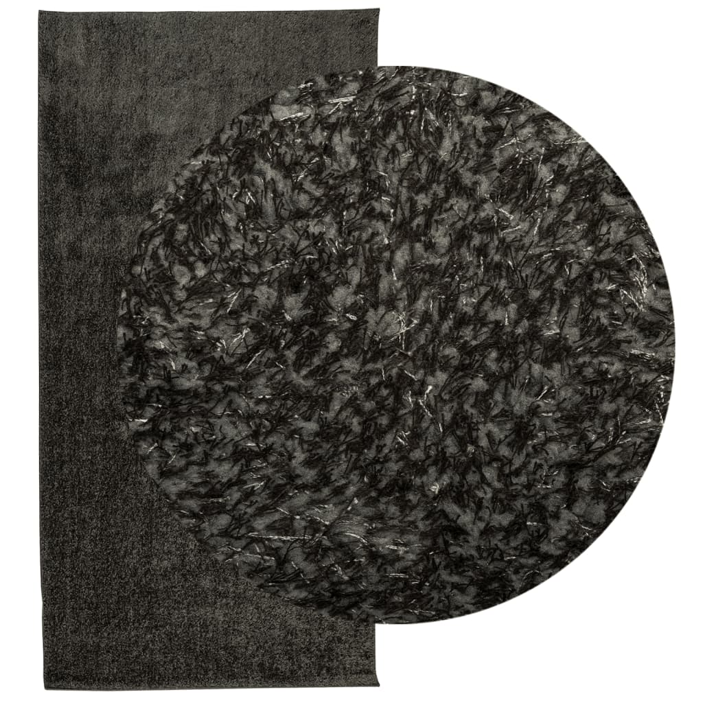 vidaXL Rug ISTAN High Pile Shiny Look Anthracite 100x200 cm 3
