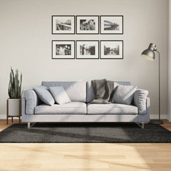 vidaXL Rug ISTAN High Pile Shiny Look Anthracite 100x200 cm 1
