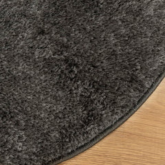 vidaXL Rug ISTAN High Pile Shiny Look Anthracite Ø 160 cm 4