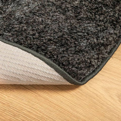vidaXL Rug ISTAN High Pile Shiny Look Anthracite Ø 160 cm 5