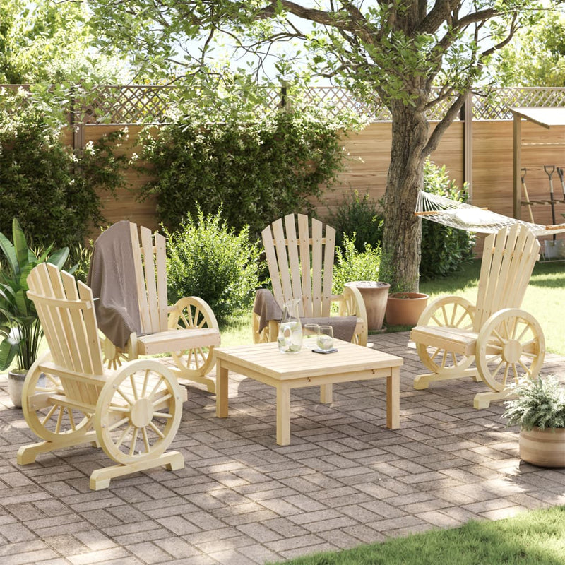 Garden Adirondack Chairs 4 pcs Solid Wood Fir