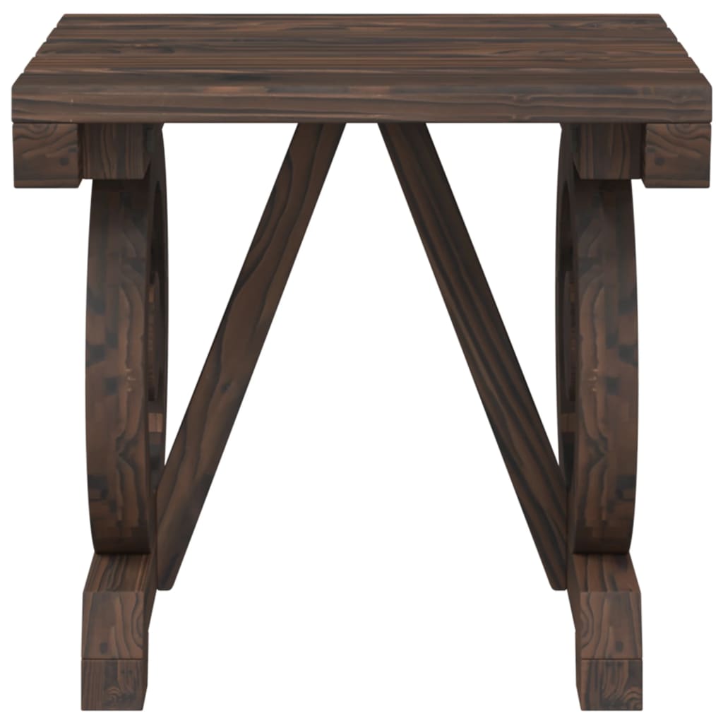 Garden Benches 2 pcs Solid Wood Fir Dark Brown 40 cm 38.5 cm 36.5 cm
