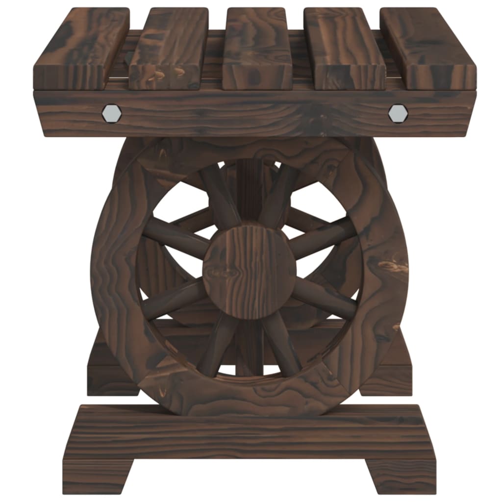 Garden Benches 2 pcs Solid Wood Fir Dark Brown 40 cm 38.5 cm 36.5 cm