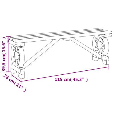 Garden Benches 2 pcs Solid Wood Fir