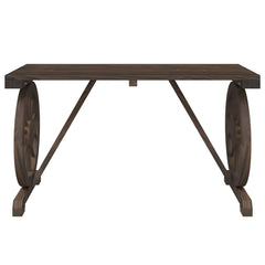 3 Piece Garden Dining Set Solid Wood Fir Brown 2x bench + table