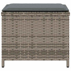Garden Stools with Cushions 4 pcs 41x41x36 cm Poly Rattan Grey