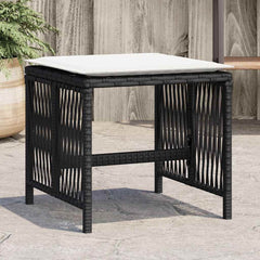 Garden Stools with Cushions 4 pcs 41x41x36 cm Black and cream