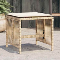 Garden Stools with Cushions 4 pcs 41x41x36 cm Beige and cream