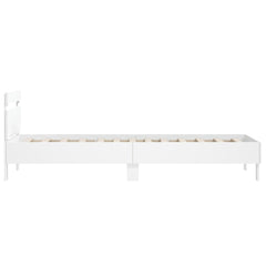 Bed Frame 98.5 x 200 cm Engineered Wood Width 100 cm White