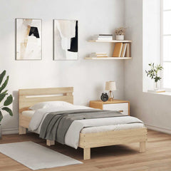 Bed Frame 98.5 x 200 cm Engineered Wood Width 100 cm Sonoma oak