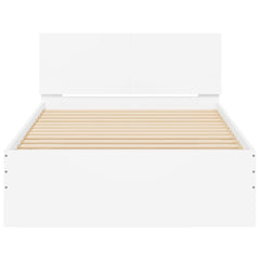 vidaXL Bed Frame without Mattress with Headboard White 100x200 cm 5