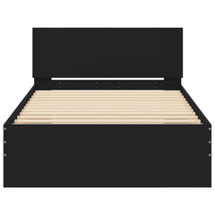Bed Frame without Mattress Black 100 x 200 cm