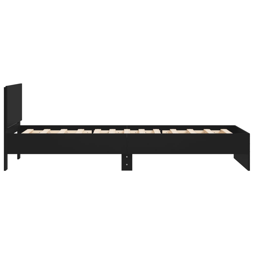 Bed Frame without Mattress Black 100 x 200 cm