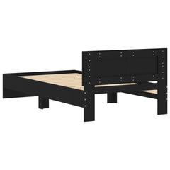 Bed Frame without Mattress Black 100 x 200 cm
