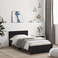 Bed Frame without Mattress Black 100 x 200 cm
