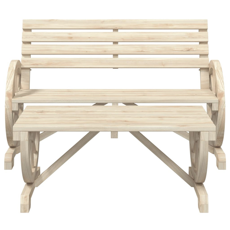 2 Piece Garden Lounge Set Solid Wood Fir