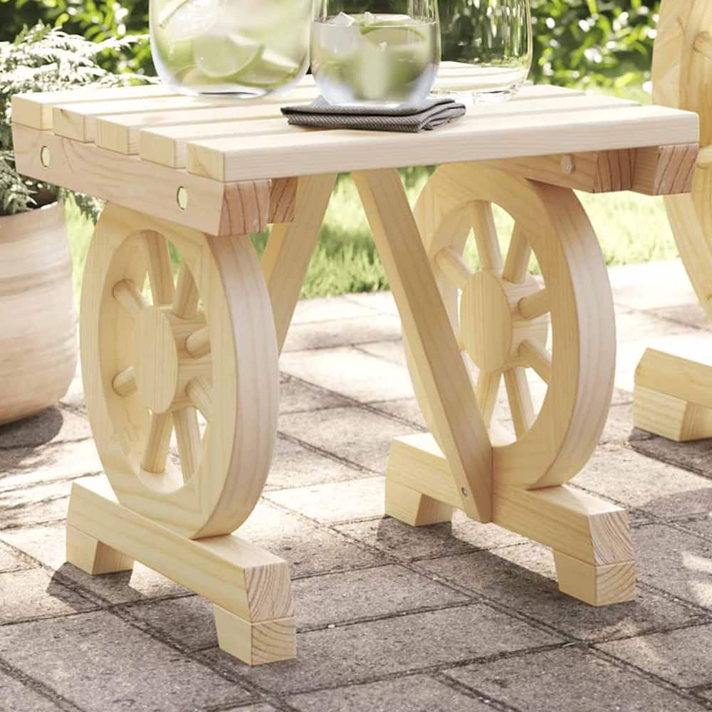 Garden Bench Solid Wood Fir Brown 40 x 36,5 x 38,5 cm