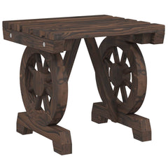 Garden Bench Solid Wood Fir Dark brown 40 x 36,5 x 38,5 cm