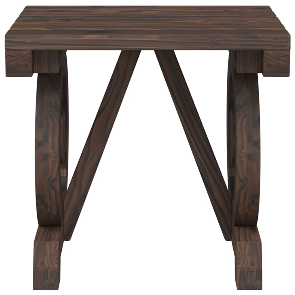 Garden Bench Solid Wood Fir Dark brown 40 x 36,5 x 38,5 cm